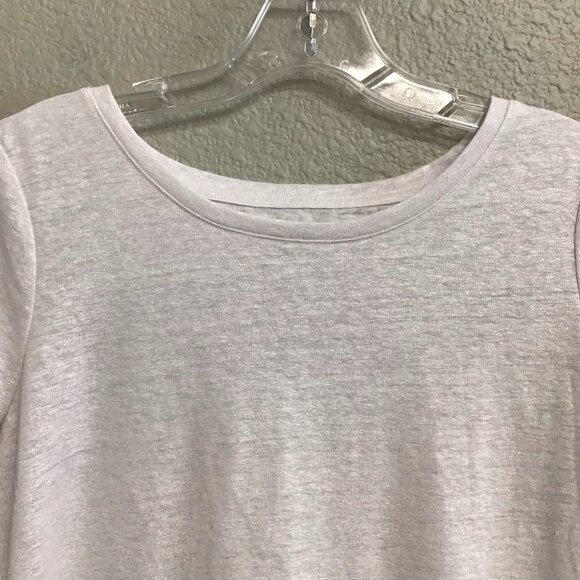 Talbots Petites SP  White with Gold Sparkle Linen Tee Top T-shirt Small Petite - Picture 4 of 8